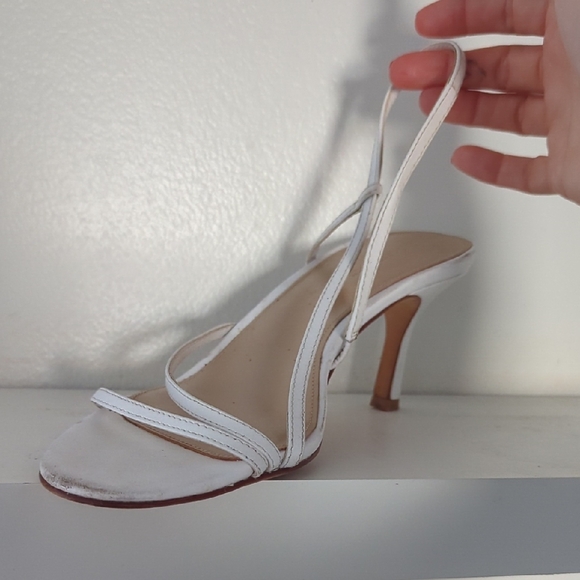 Reformation White Strappy Slingback Heels - Picture 6 of 6